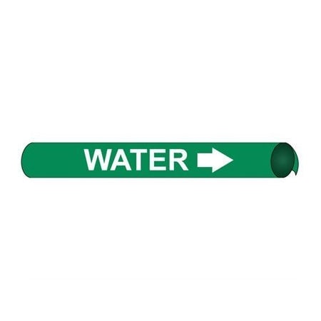 Nmc Pipemarker Strap-On, Water W/G, Fits 8"- G4113